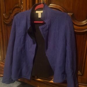 Chicos buttonless jacket.  100% wool